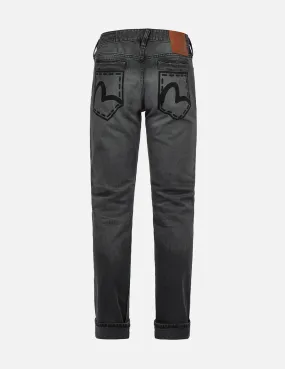 Seagull Pocket Print Slim Fit Jeans #2010