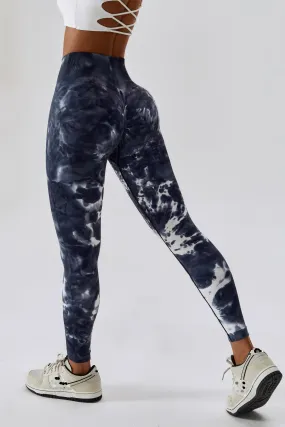 Seamless Tie Dye Scrunch Leggings