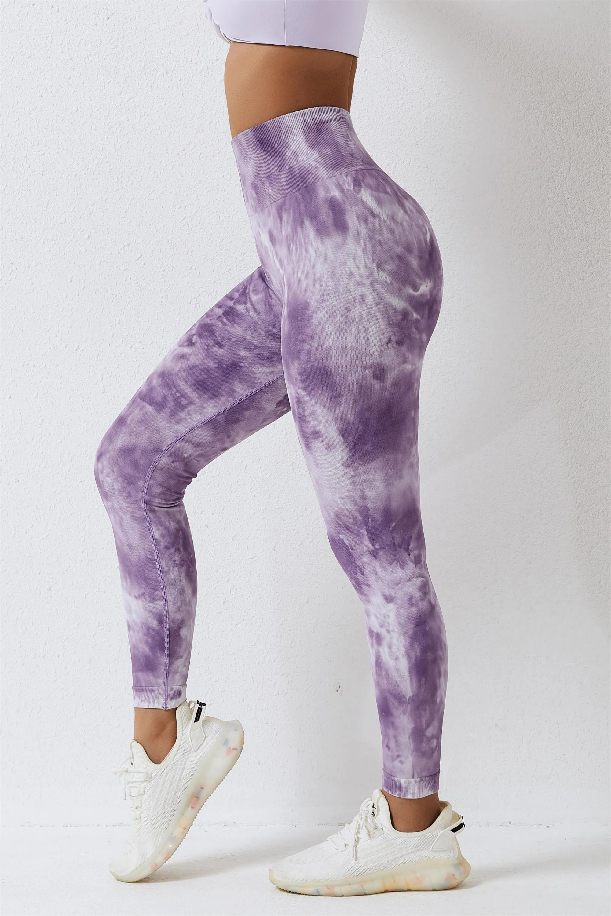 Seamless Tie Dye Scrunch Leggings