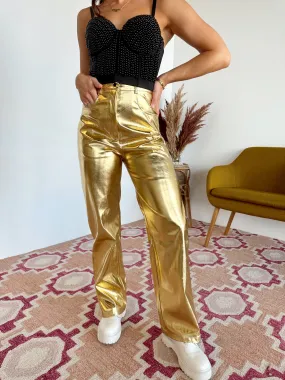 SHINE BRIGHT METALLIC PANTS