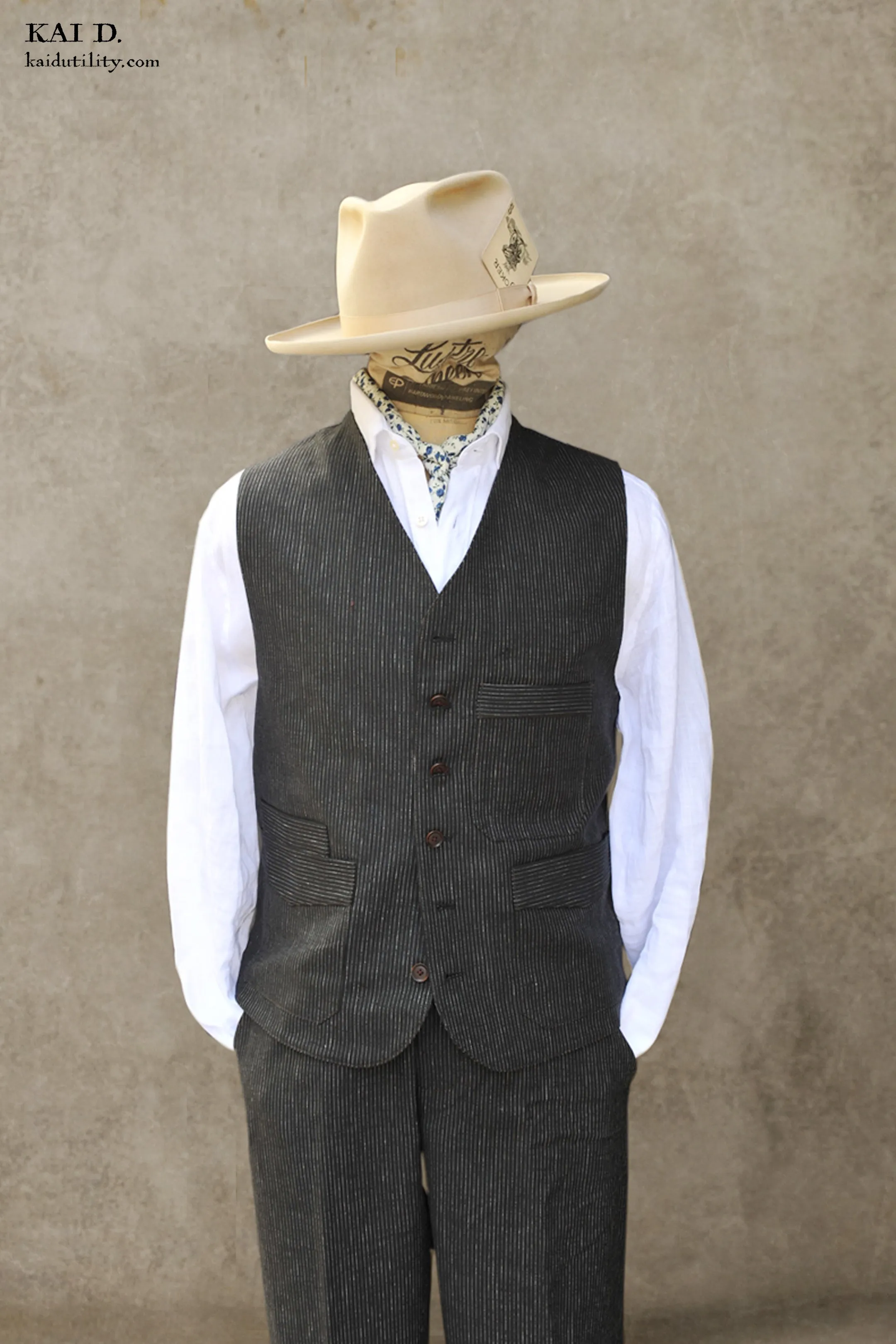 Shoemaker's Vest - Black Pin - S, M, L, XL, XXL