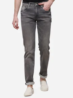 Silver Grey Slim Fit Solid Jeans | JadeBlue