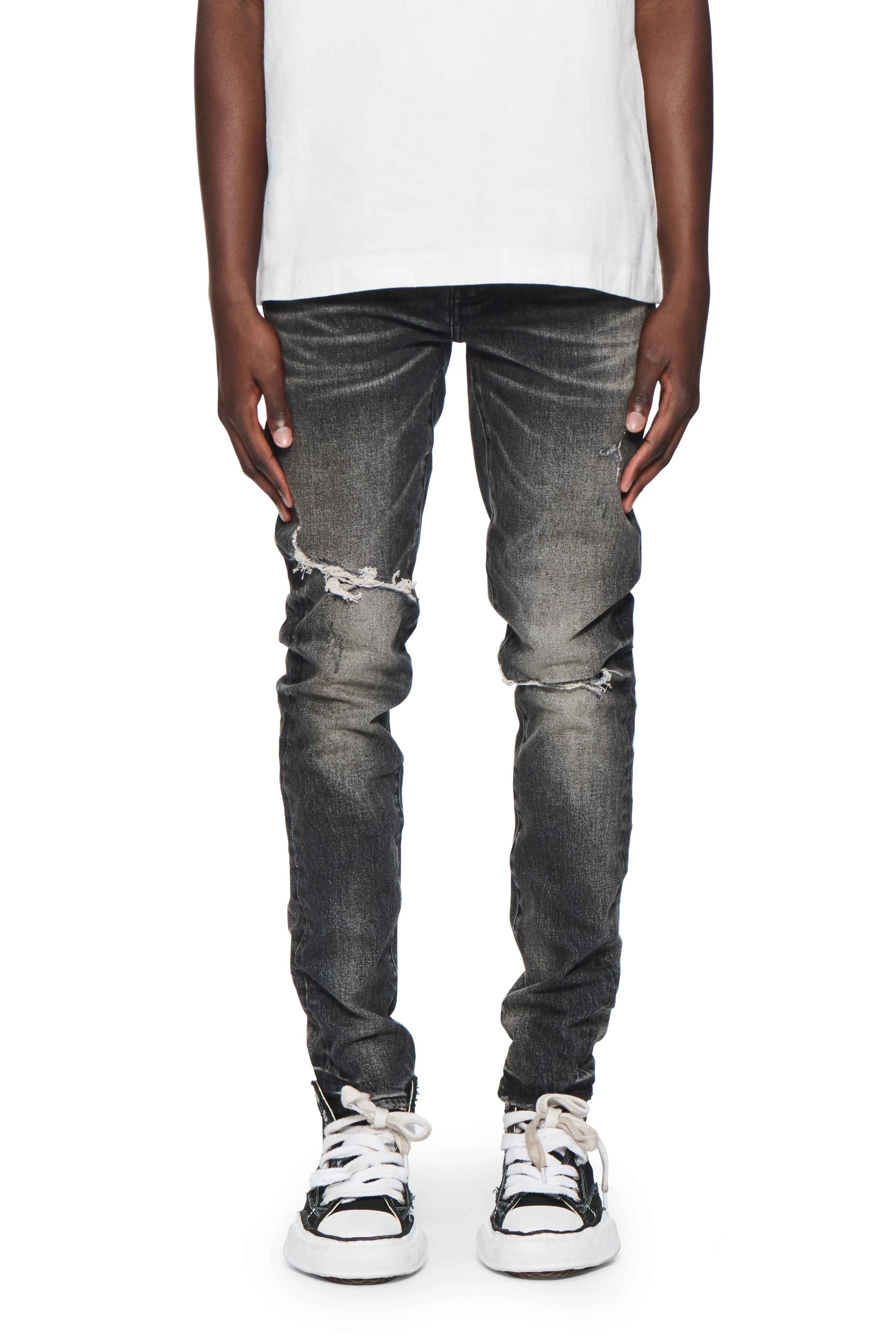 Skinny Week Old Wash Jeans (Black) - P001-SWKO424