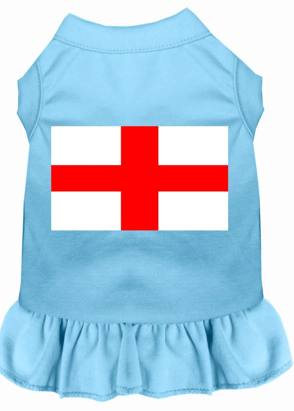 St. Georges Cross Screen Print Dress Baby Blue Med (12)