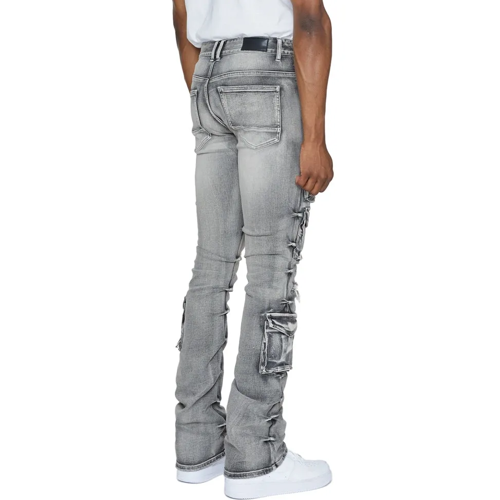 Stacked Utility Jeans - Union Grey