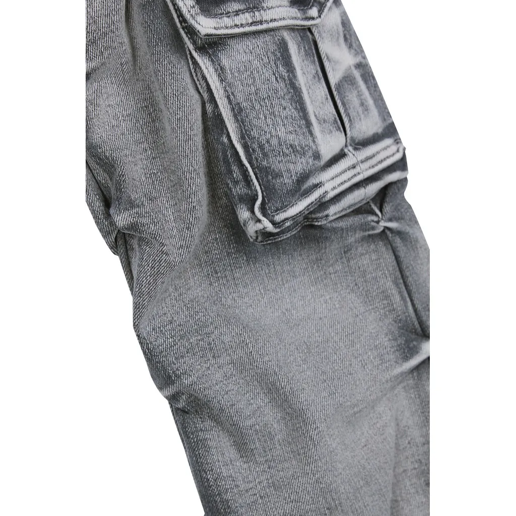 Stacked Utility Jeans - Union Grey