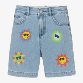 Stella McCartney Boys Sunshine Print Denim Shorts