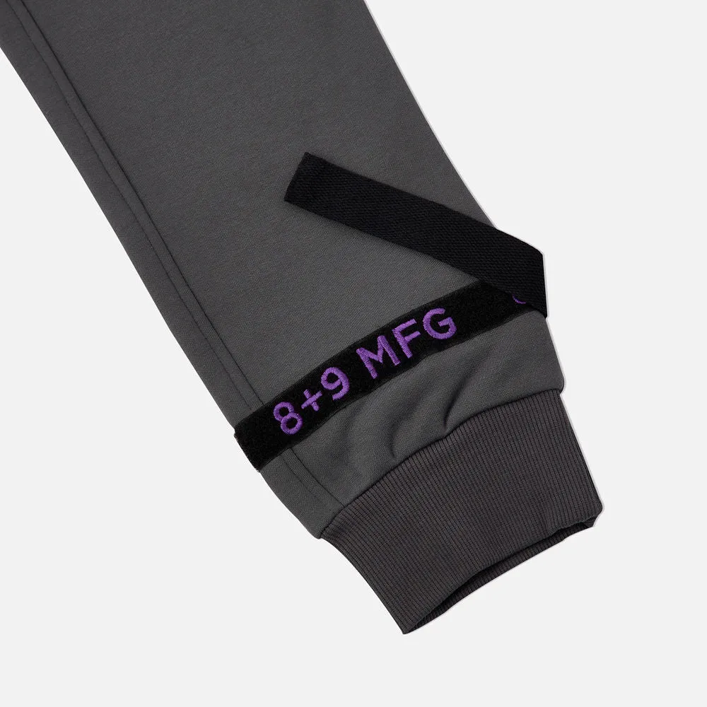 Strapped Up Slim Fleece Joggers Dark Grey