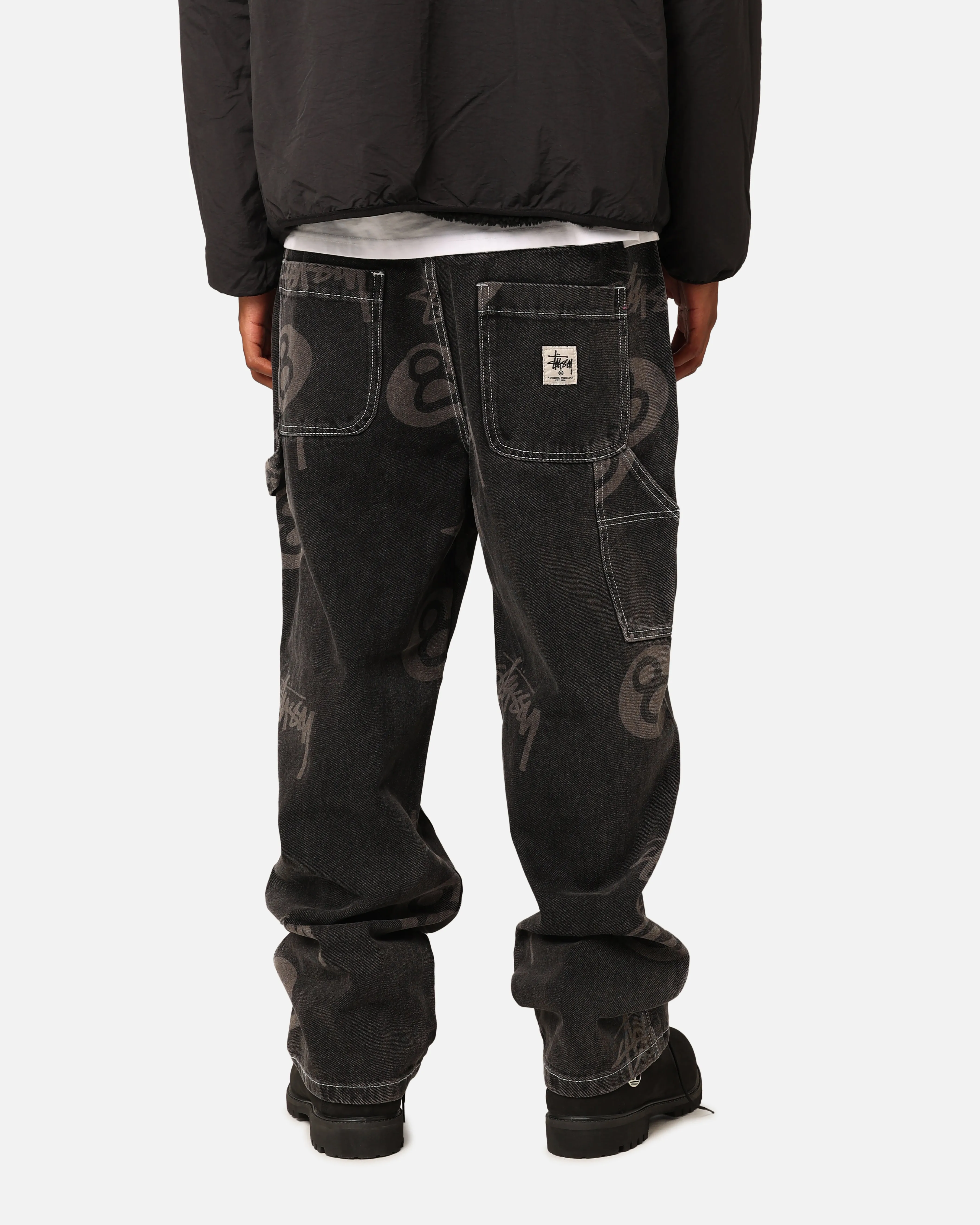 Stüssy Stock 8 Ball Carpenter Jeans Black Denim