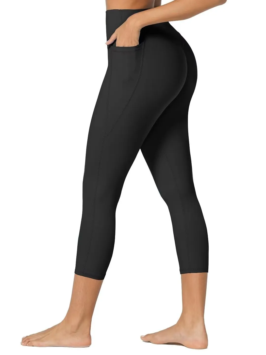 Sunzel Sunzfly Invisible Butt Scrunch Capri Leggings with Pockets for Women