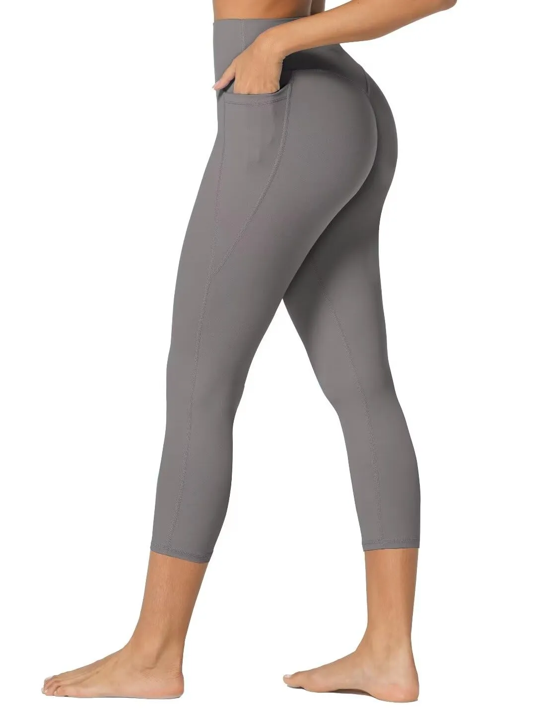 Sunzel Sunzfly Invisible Butt Scrunch Capri Leggings with Pockets for Women