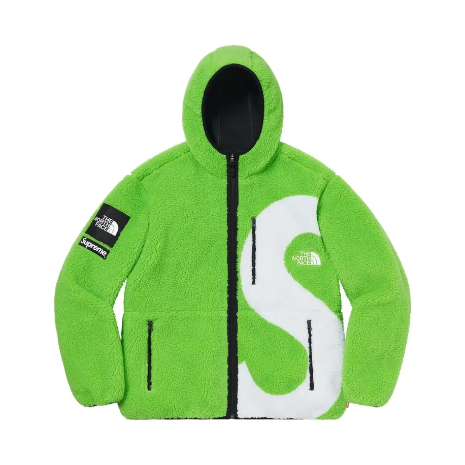 Supreme The North Face S Logo Fleece Jacket Lime