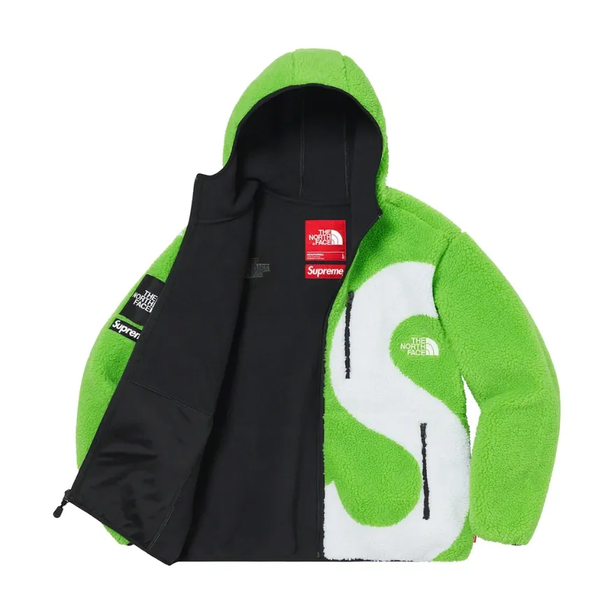 Supreme The North Face S Logo Fleece Jacket Lime