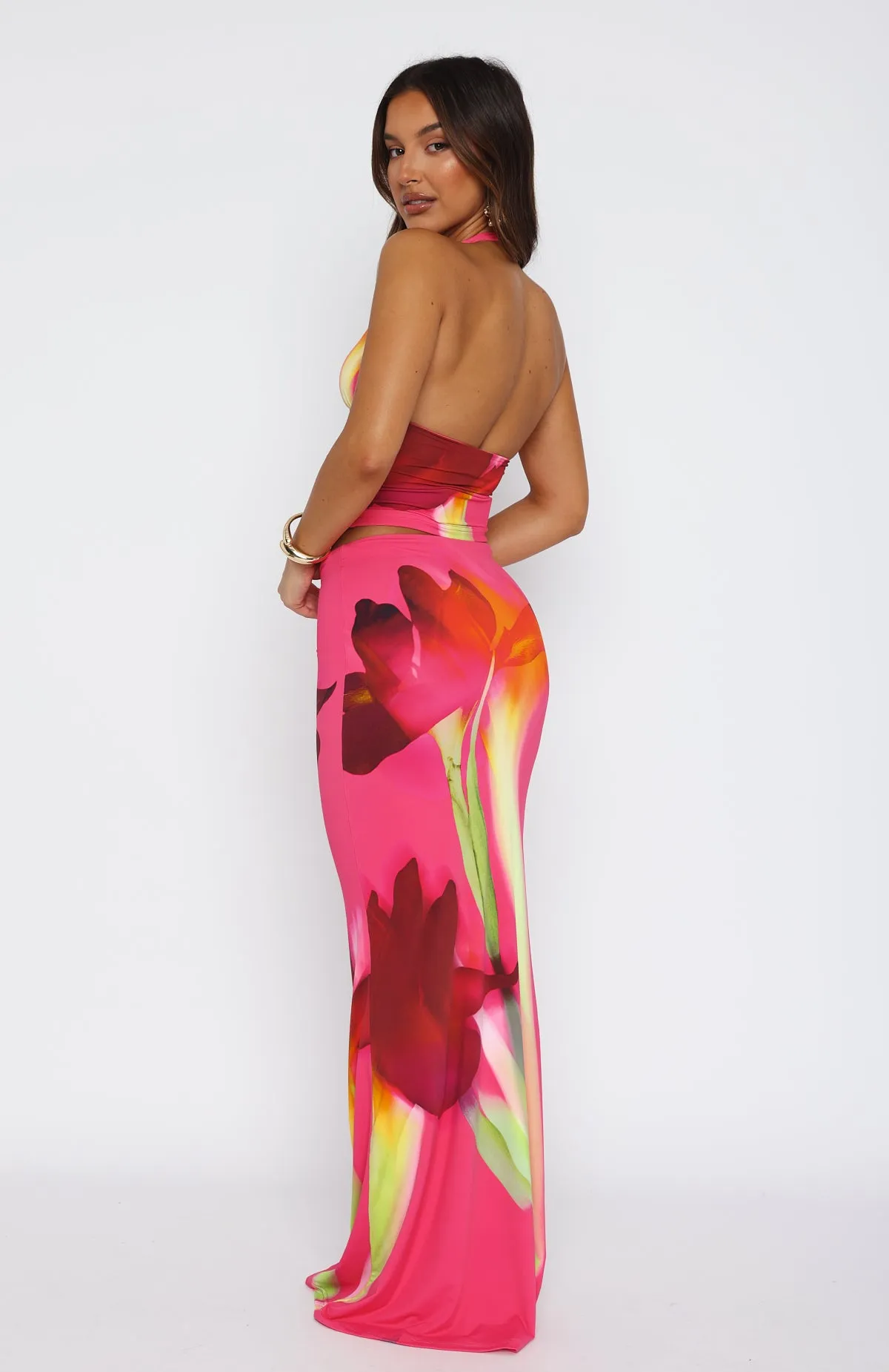 Sweet Salutations Maxi Skirt Magenta Blossom