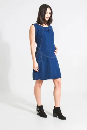 TAMSIN Sleeveless Denim Maternity Dress - Size 12