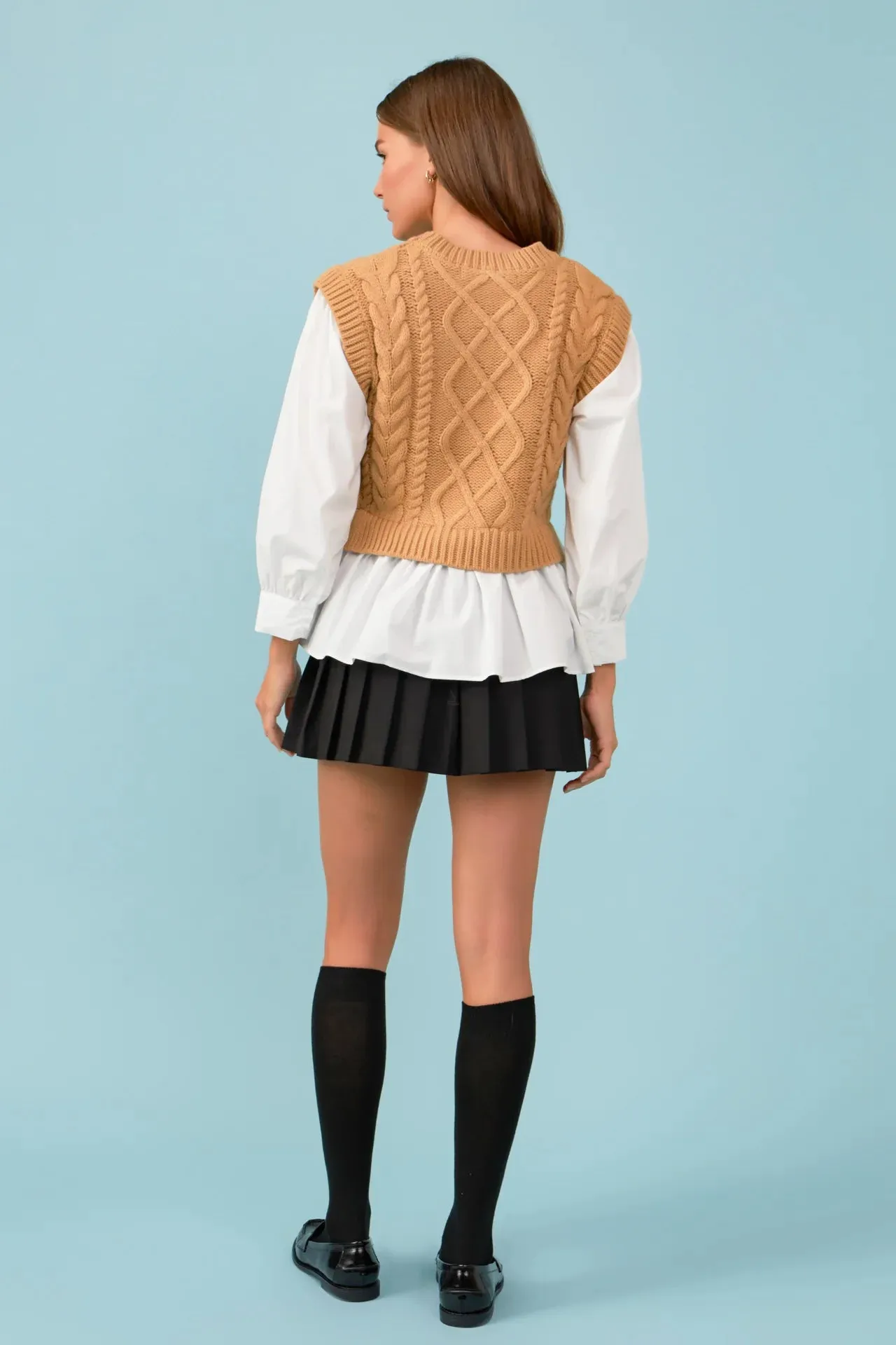 Tan Cable Knit Sweater