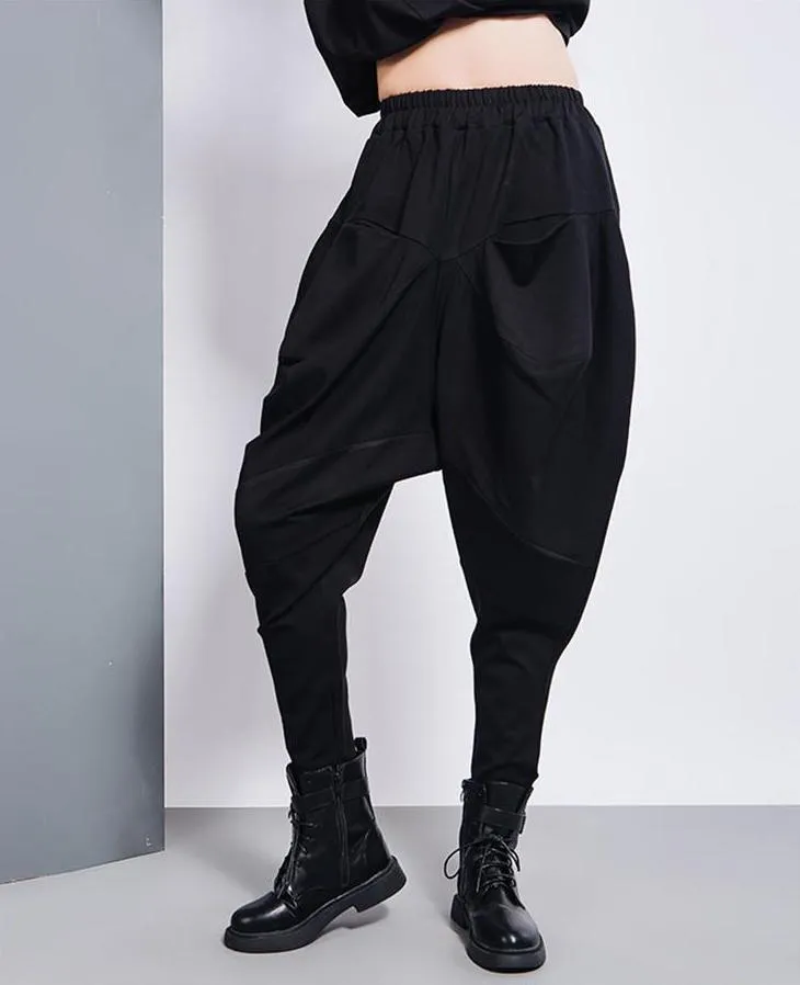 Tanaka Pocket High Waist Harem Pants - Black by Marigold Shadows