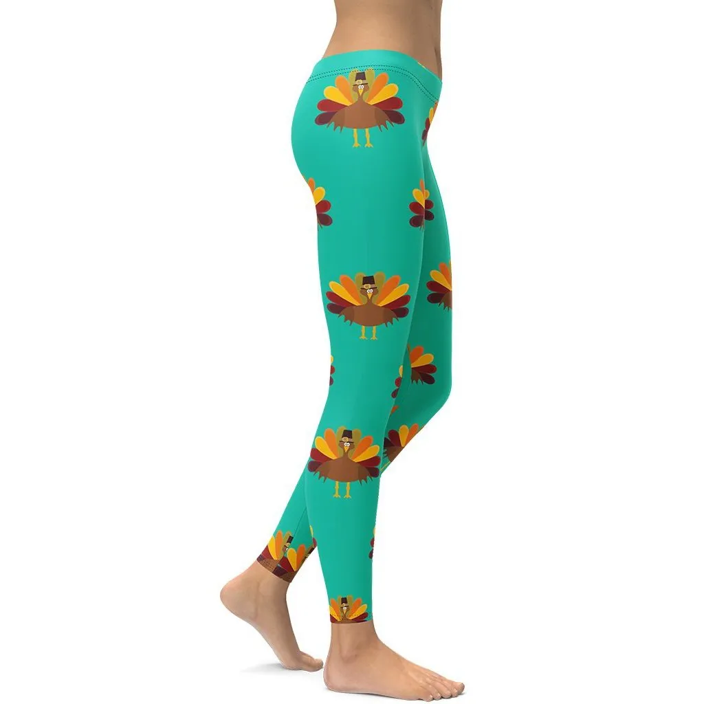 Thanksgiving Turkey Print Leggings