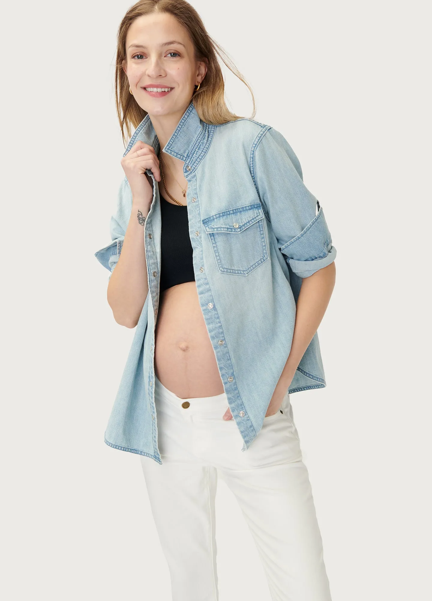 The Denim Maternity Shirt