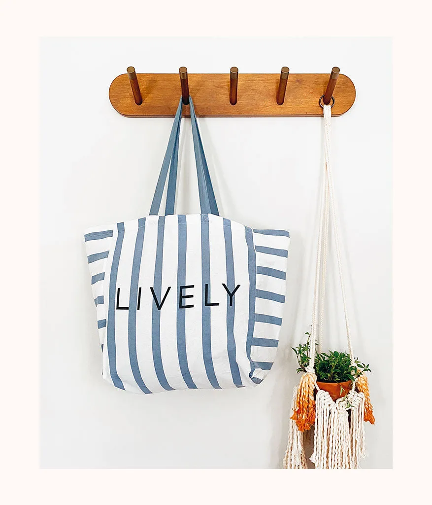 The Denim Stripe Tote: Denim Stripe