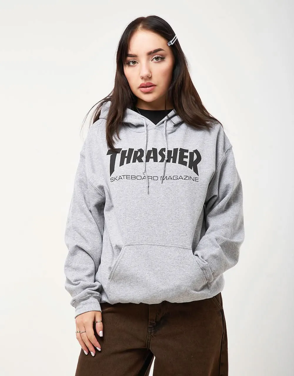 Thrasher Skate Mag Pullover Hoodie - Heather Grey