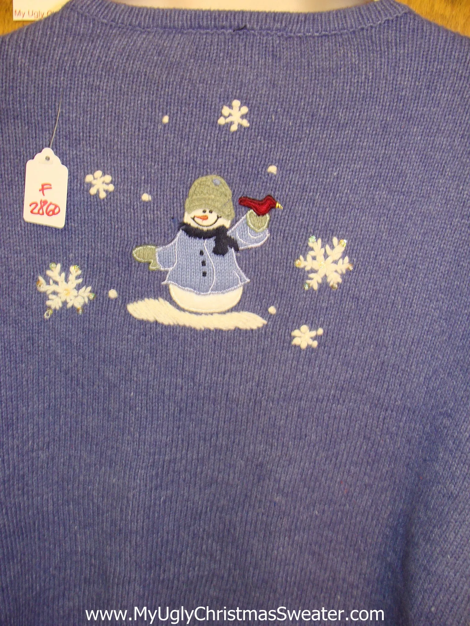 Ugly Blue 2sided Winter Theme Festive Xmas Sweater