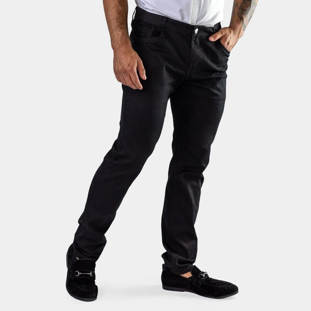 Ultra Stretch Chino Pants - Slim Fit - Black