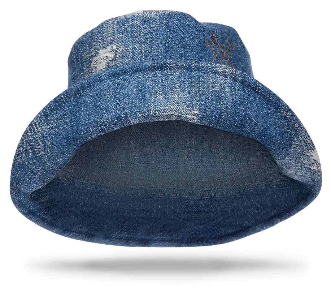 Upcycled Denim Bucket Hat - W