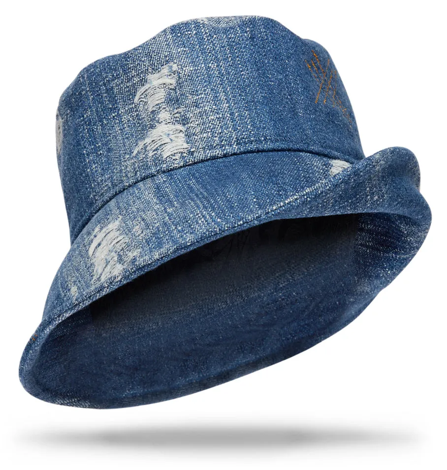 Upcycled Denim Bucket Hat - W