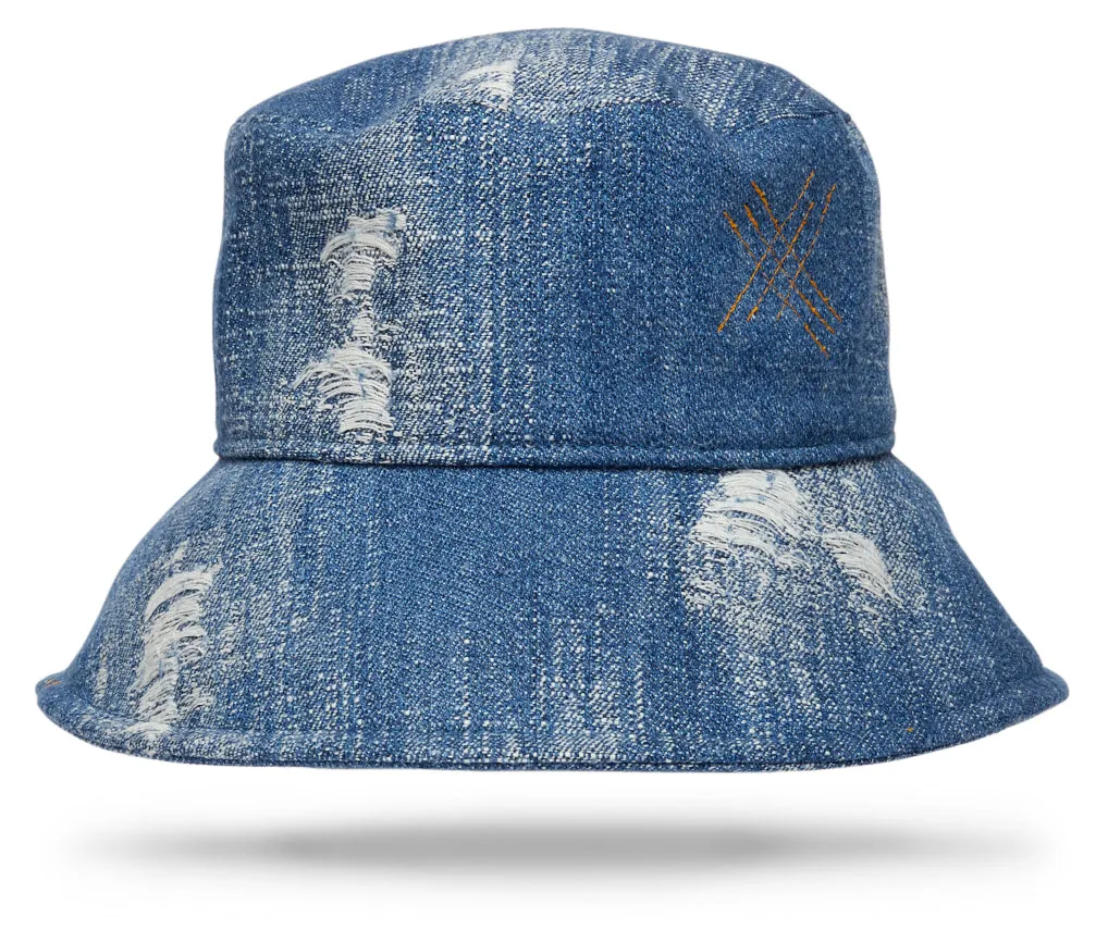 Upcycled Denim Bucket Hat - W