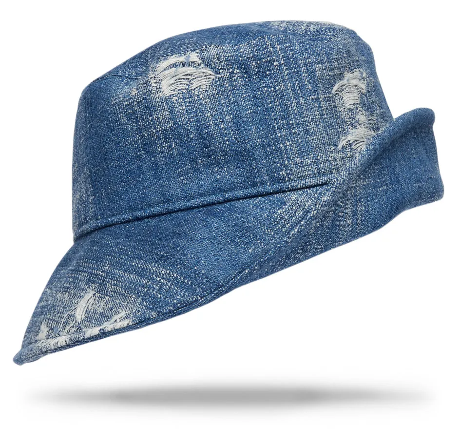 Upcycled Denim Bucket Hat - W