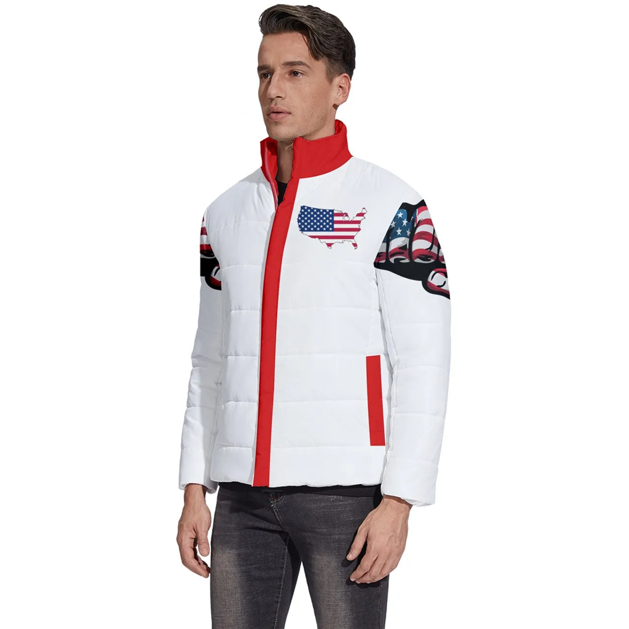 USA Men's Puffer Bubble Jacket Coat