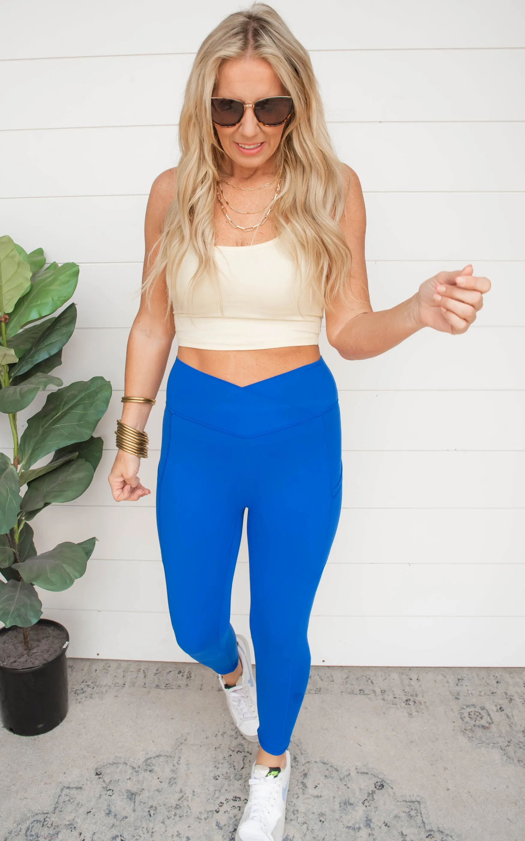 V Waist Capri Length Leggings | Rae Mode - Final Sale