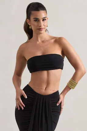 Vada | Black Bandeau Crop Top