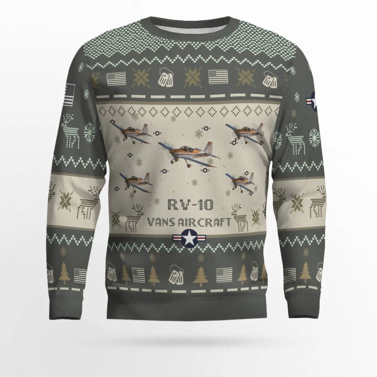 Vans Aircraft RV-10 RV10_Aircraft Ugly Sweater, Ugly Sweater Christmas Shirt for Men Dad Veteran