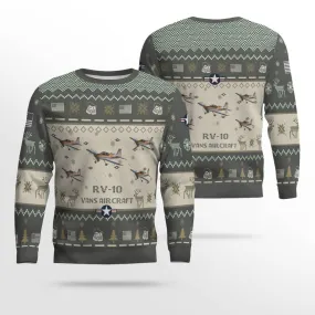 Vans Aircraft RV-10 RV10_Aircraft Ugly Sweater, Ugly Sweater Christmas Shirt for Men Dad Veteran