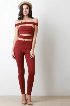 Vegan Suede High Waist Leggings