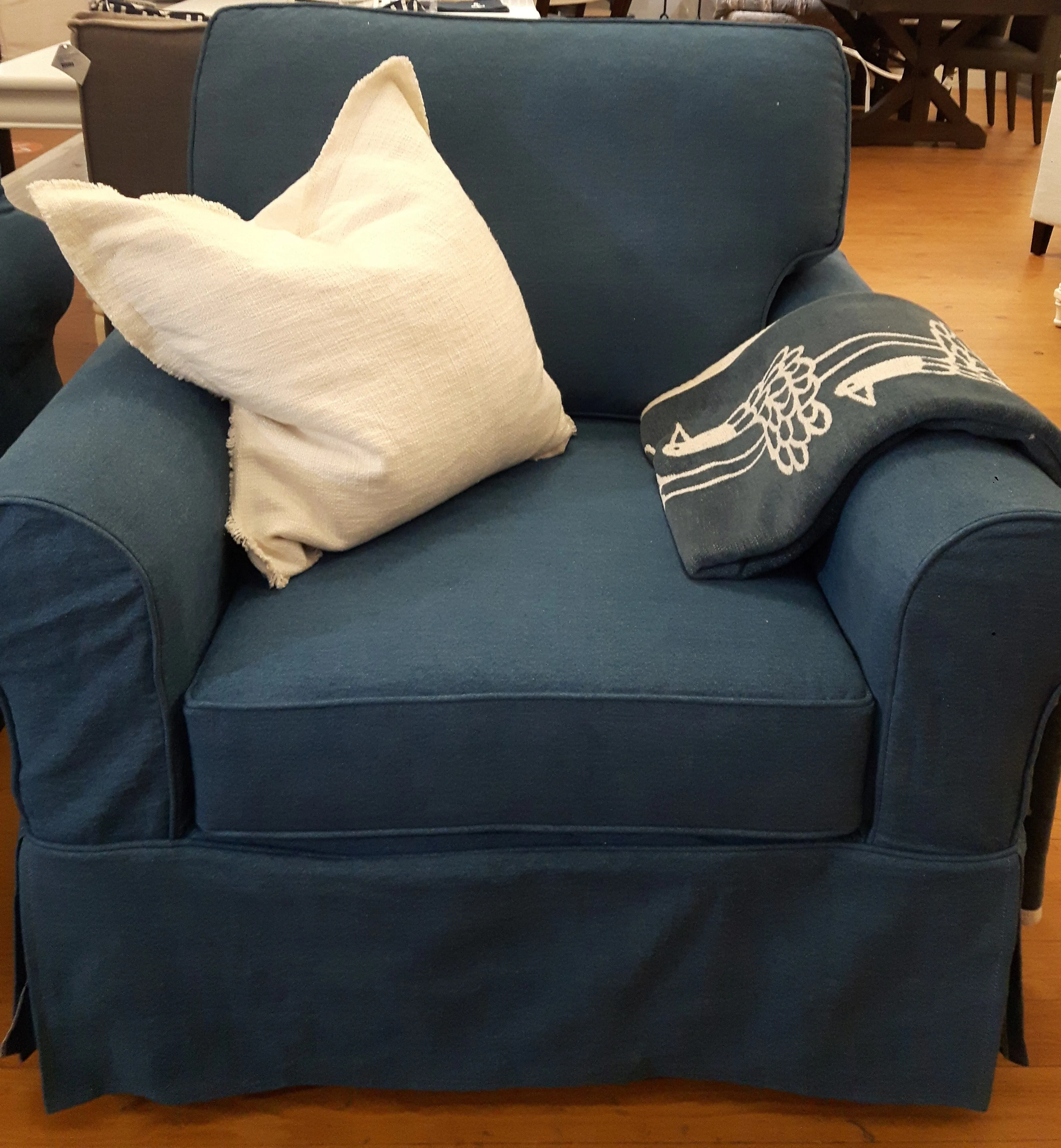 Veranda Slipcover Club Chair Yates Denim (2 in stock)