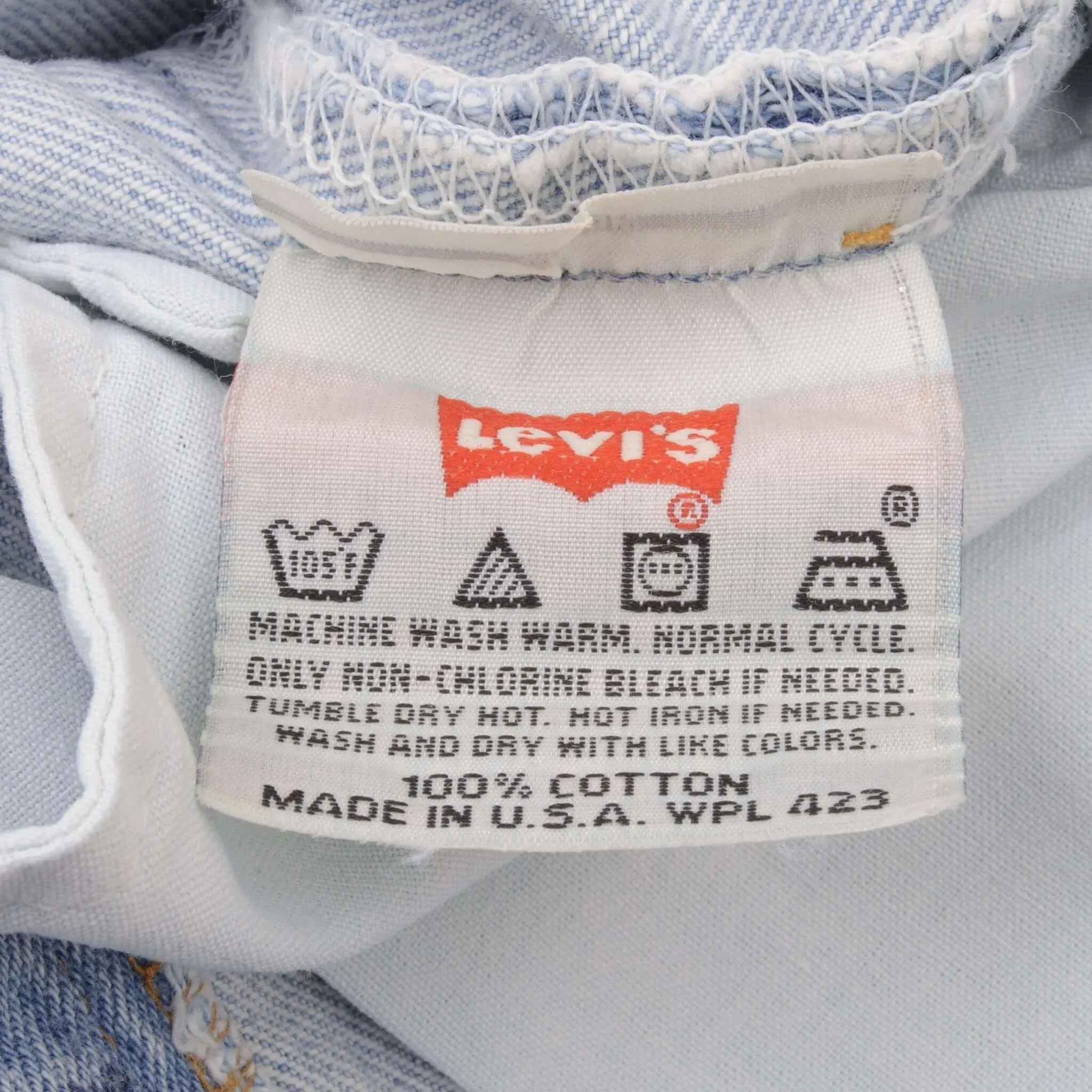 VINTAGE DEADSTOCK LEVIS 501 PRESHRUNK JEANS LIGHT BLUE 1990S W34 L36 MADE IN USA