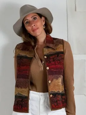 Vintage Desert Tapestry Horse Vest