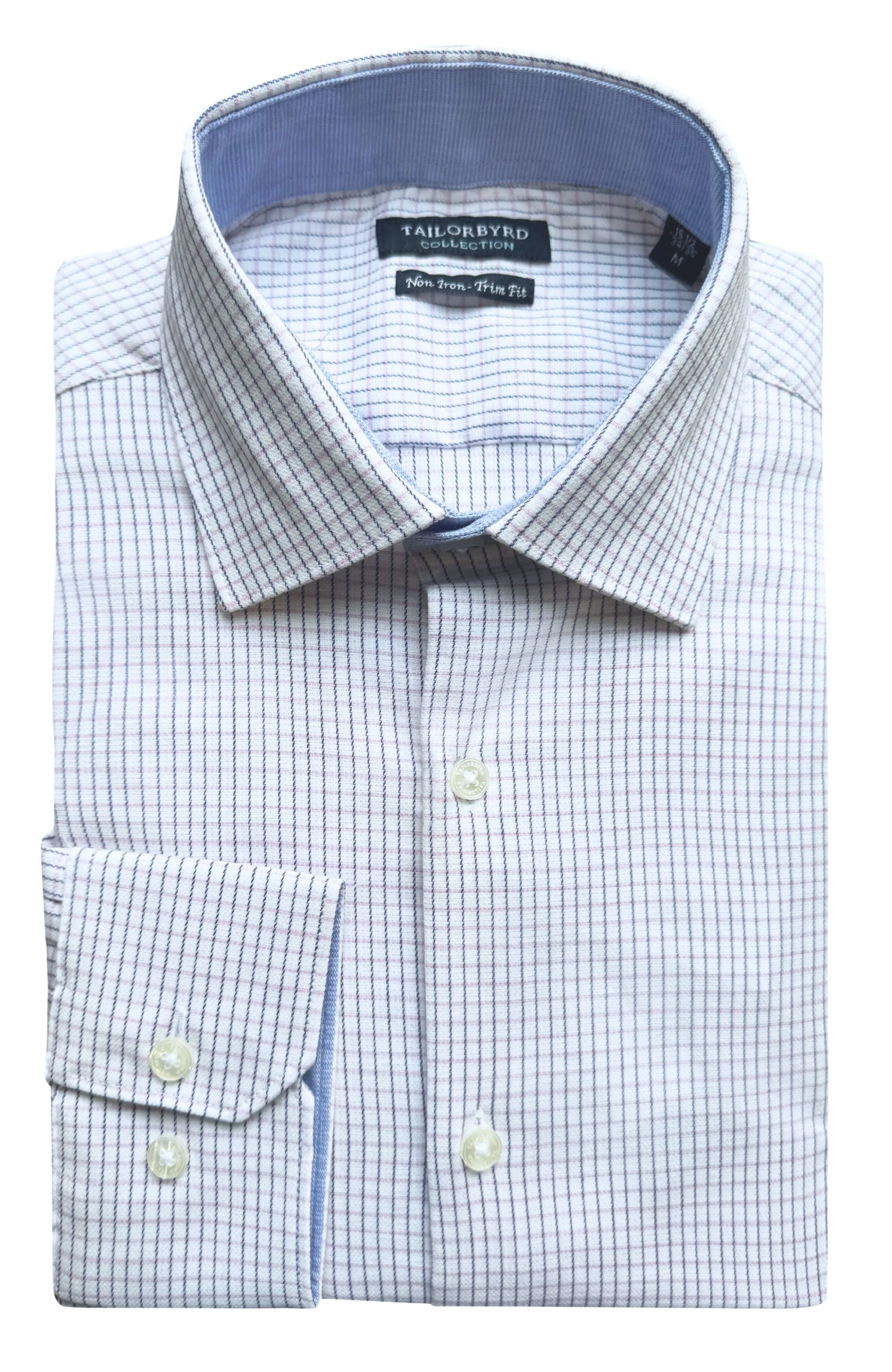 White Mini Plaid Dress Shirt