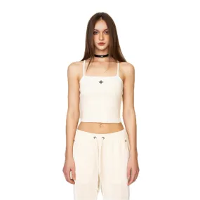 WildWorld Cross Riding Knitted Vest Top In White