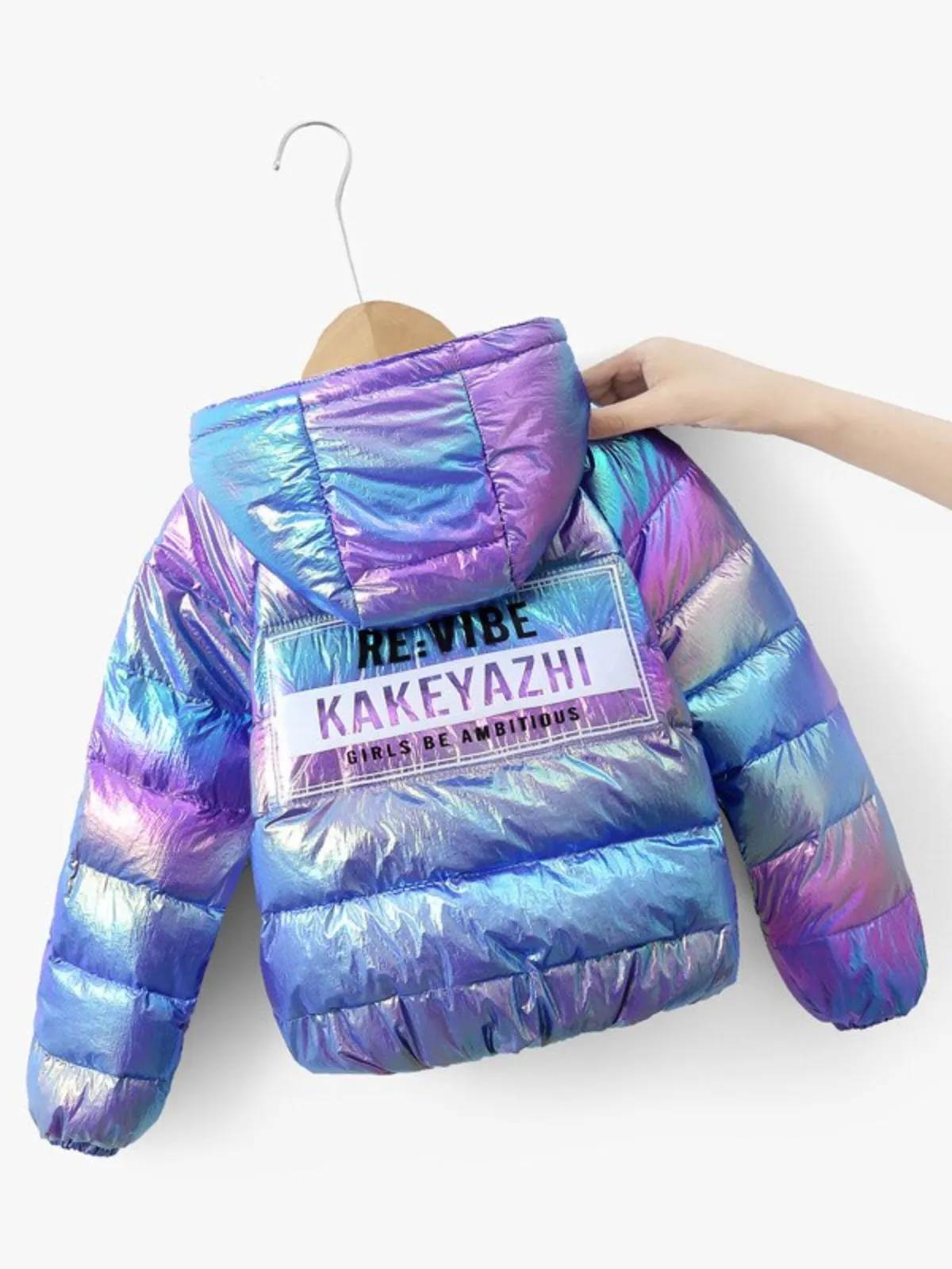 Winter's Sparkle Iridescent Puffer Jacket