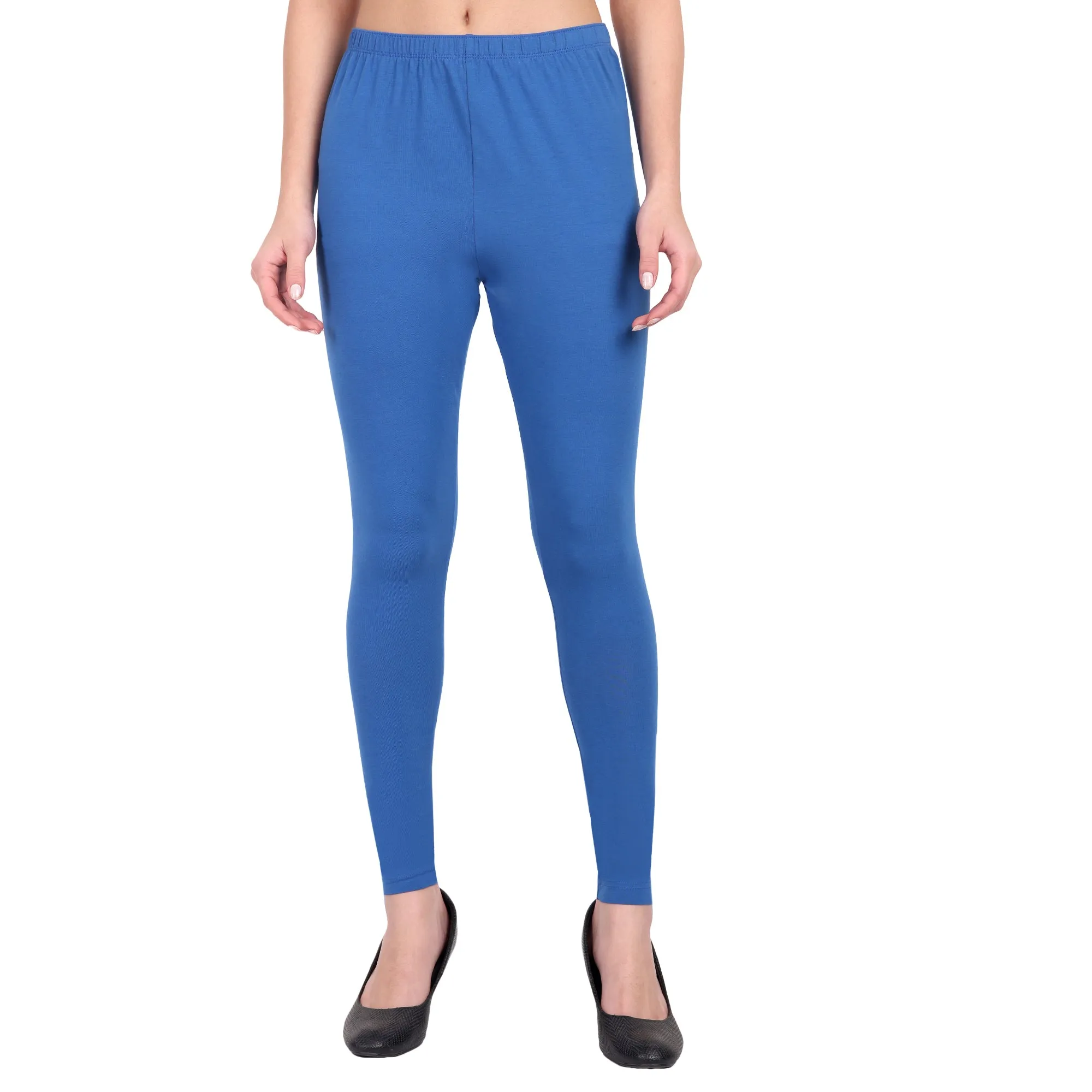 Women Bright Royal Breathable Long Length Legging