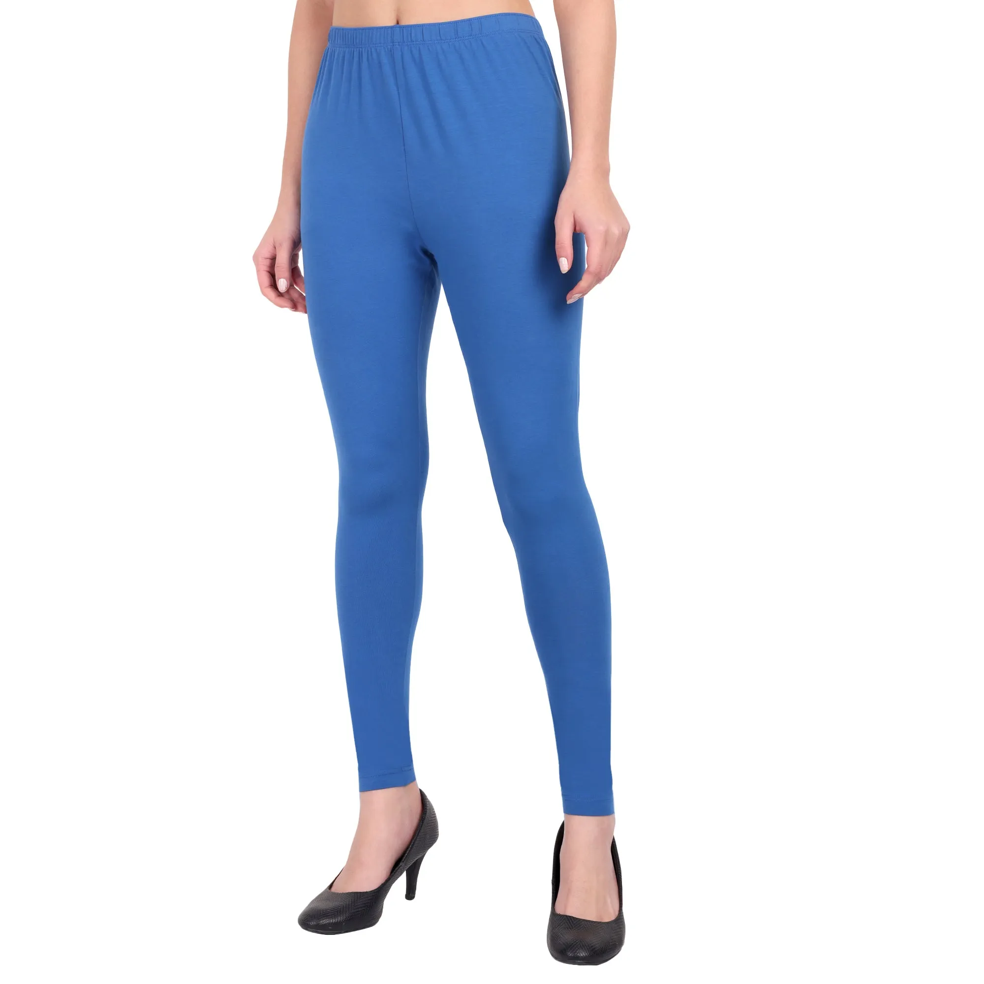 Women Bright Royal Breathable Long Length Legging