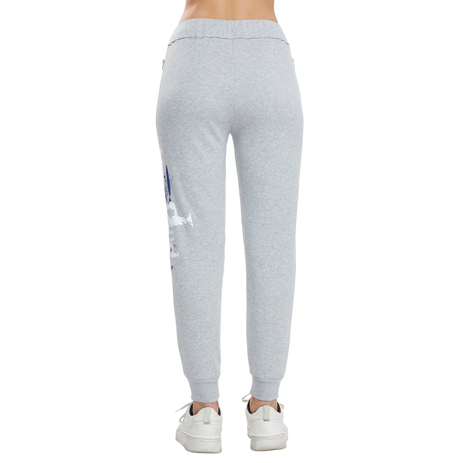 Women Gym Joggers Graphic Print Tracksuit Bottoms Running Pants