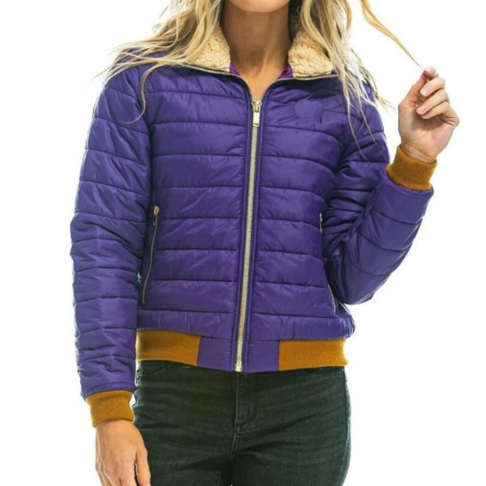 Women's Vintage Rainbow Sunburst Jacket - Purple