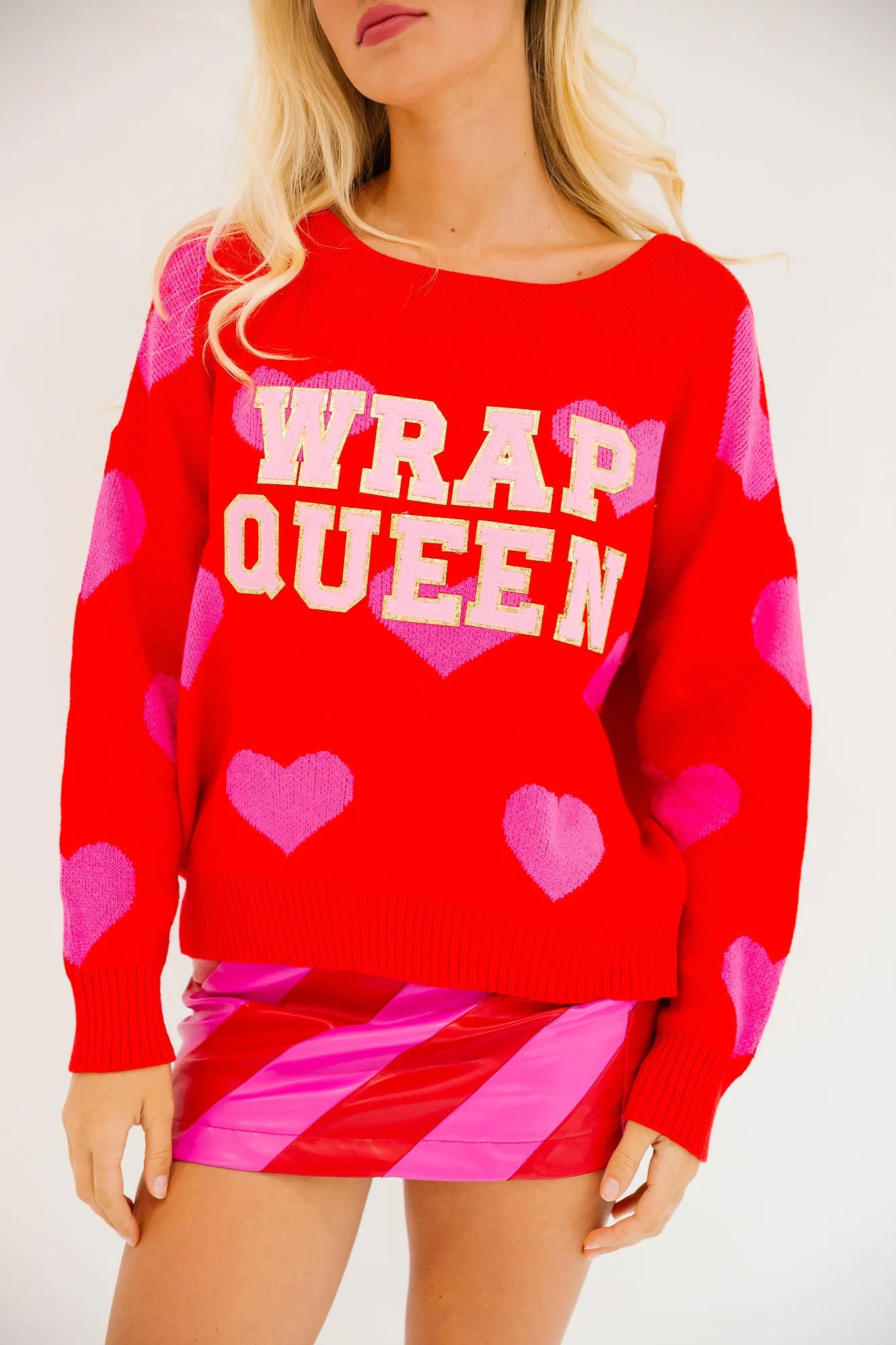 WRAP QUEEN HEART SWEATER