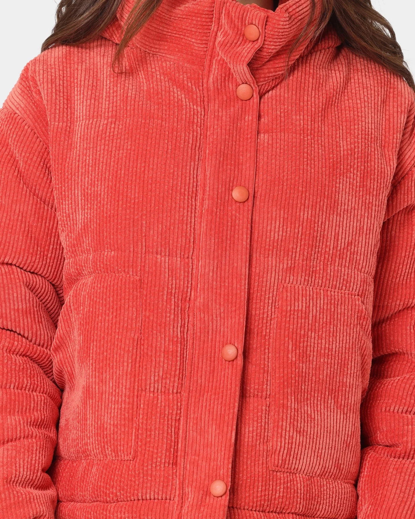 XXIII Women's Schyler Corduroy Puffer Jacket Red