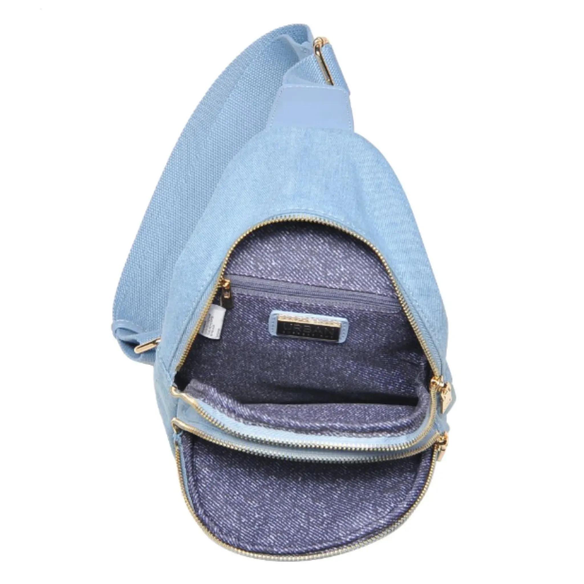 Zephyr Denim Sling Backpack